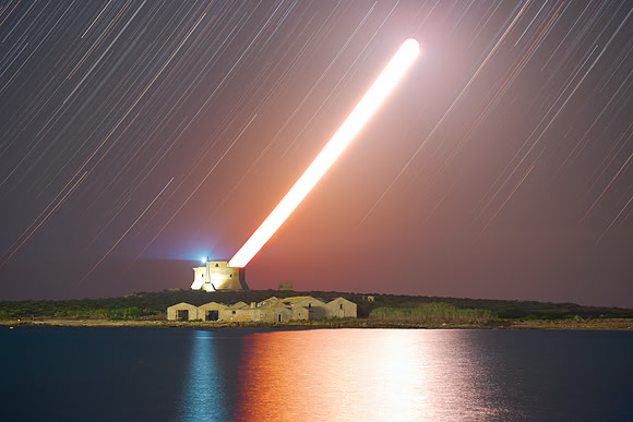 Moon Trail on the island of Portopalo