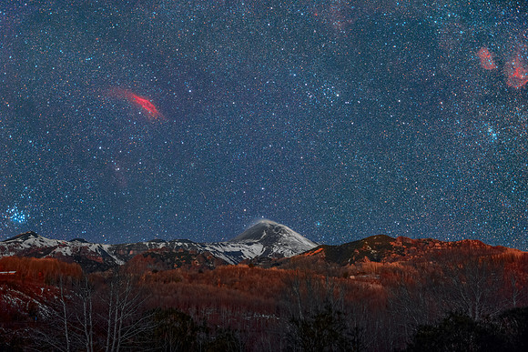 Perseus Above Mount Etna