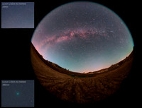 Milky Way and Comet C2025 R2 SWAM Above Sicilian Countryside