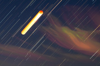Moon Eclipse Trail and Iridescences