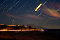 Moon Eclipse Trail Above Borgo Giuliano
