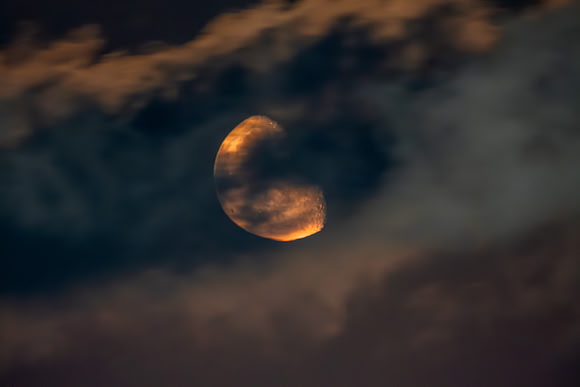 Moon Among The Clouds at Castellammare