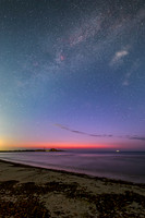 MIlky Way And The Light Of Dawn Above Vendicari