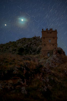 Jupiter and Venus Alignment Above Bordonaro Tower Ruined by Satellites V