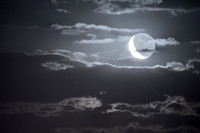 Earthshine Moon and Lunar Rays