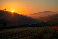Sunrise Above Mussomeli Countryside