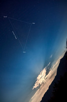 Lunar Rays and The Summer Triangle