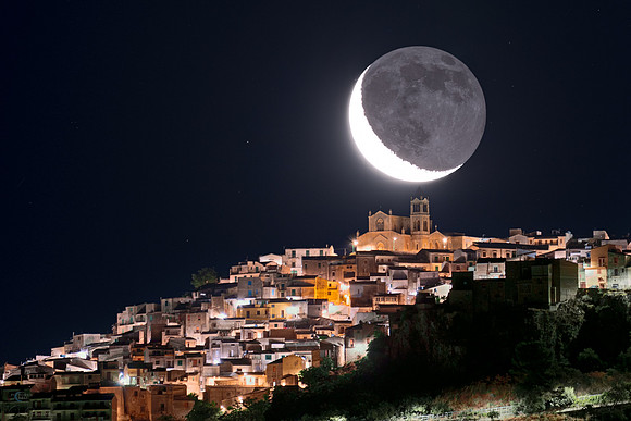 Earthshine Moon Above Giuliana crop