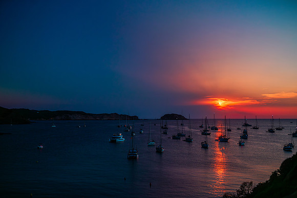 Total Eclipse Above Cavalleria Bay - Minorca