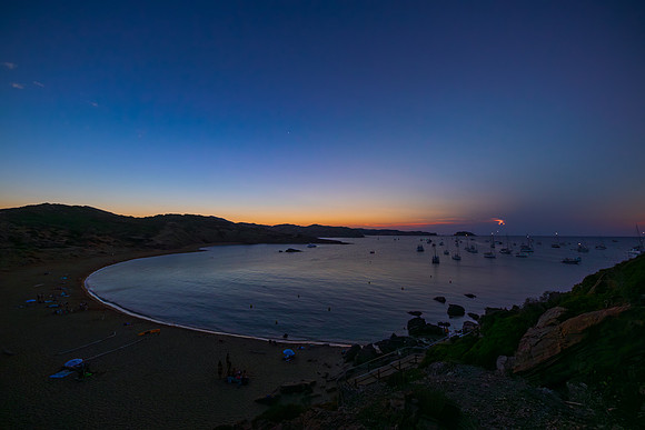 Total Eclipse Venus and The Shadow Cone Above Cavalleria Bay - Minorca