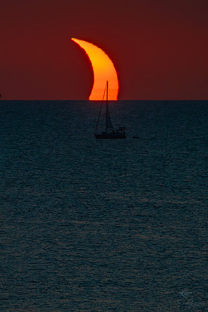 Eclipse and Sailing Boats on The Sea of Minorca 3
