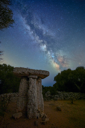 Milky Way Abve the Torre Trencada Taula - Minorca