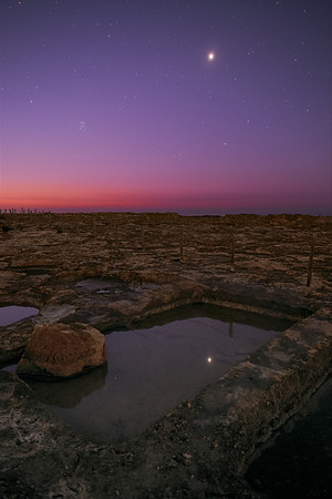 Jupiter and Pleiades Above The Hellenistic Sumps of Vendicari