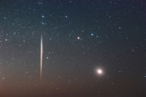 Aries, Triangulum, Jupiter and Starlinks
