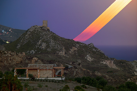 Buck Super Moon Trail Above Palma Di Montechiaro Castle - Sicily 2