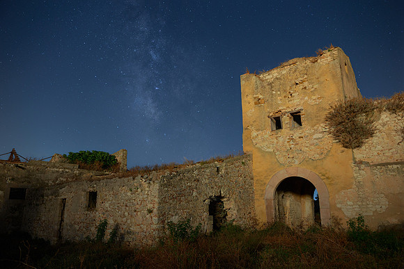 Milky Way Above Inici Castle 3 - Sicily