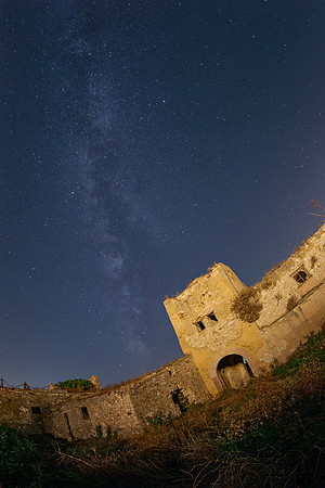 Milky Way Above Inici Castle - Sicily 2