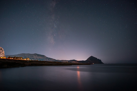 Milky Way Above The Bay Of Macari