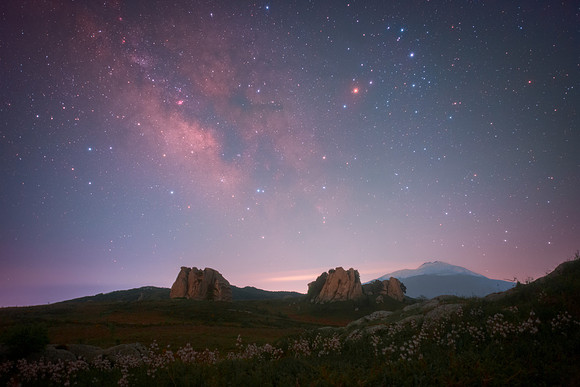 Scorpio and Sagittarius Above Etna and Argimusco