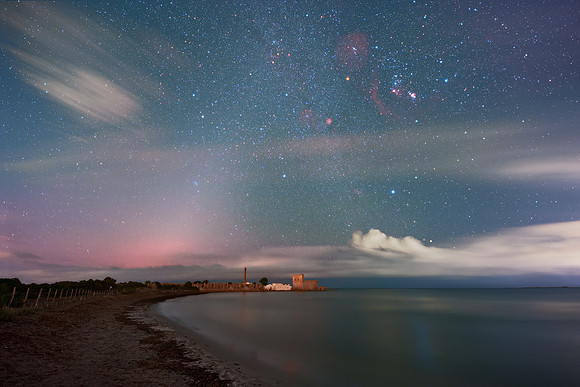 Winter Milky Way and Zodiacal Light on the Tuna Factory of Vendicari