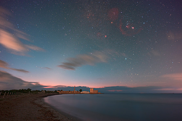Winter Milky Way and Zodiacal Light on the Tuna Factory of Vendicari  2