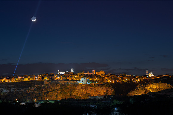 Wounding The Moon Above Ispica - Sicily