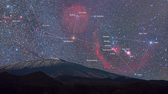 Orion Rises Over Mount Etna - Unesco Site caption 16_9