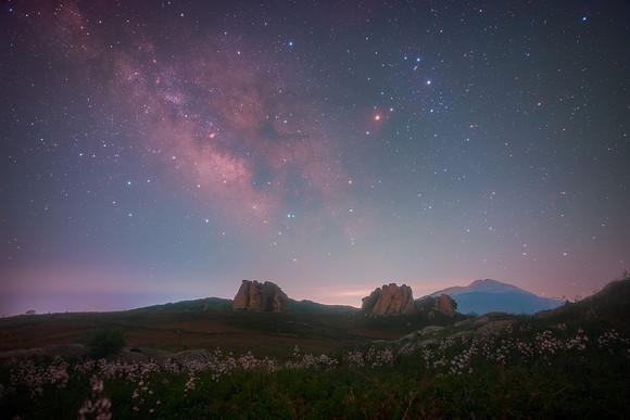 Scorpio and Sagittarius Above Etna and Argimusco 2