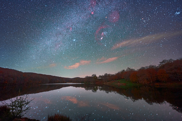 Milky Way Above Lake Maulazzo - Sicily - Nebrodi Park