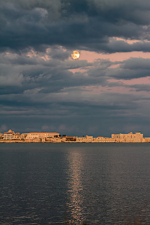 Moon Reflection Above Ortigia