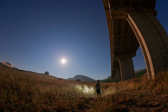 Jupiter, Saturn and Moon Alignment In The Countryside Near Segesta - Sicily