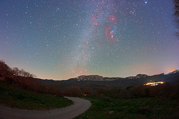 MIlky Way Above The Rocca Busambra And The Ficuzza Forest