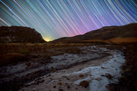Star Trail on the Bed of Dried Vaccarizzo Creek Salt Crystals