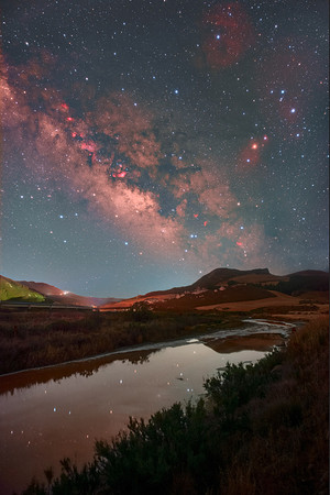Milky Way Above River Southern Imera - Sicily