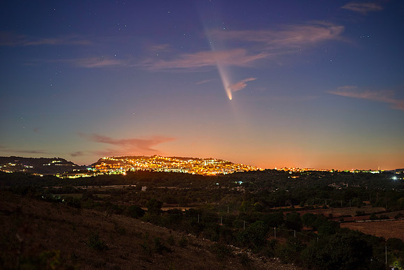 Comet C2023 A3 Tsuchinshan-Atlas Above Palazzolo Acreide