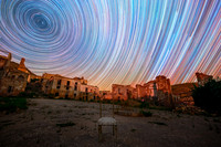 Star trail Above Poggioreale
