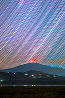 Star trail Above Lake Pozzillo