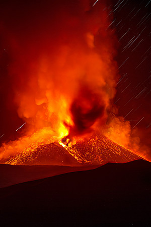 Mount Etna Unleashes Rare Fire and Ash Devil