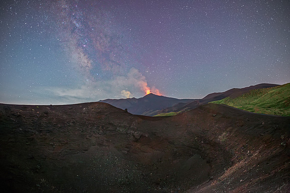 At The Edge Of A Volcanic Crater